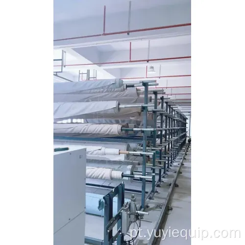 Máquina de armazenamento de tecido para cortina totalmente automática Yuyi com controle PLC e garantia de 1 ano